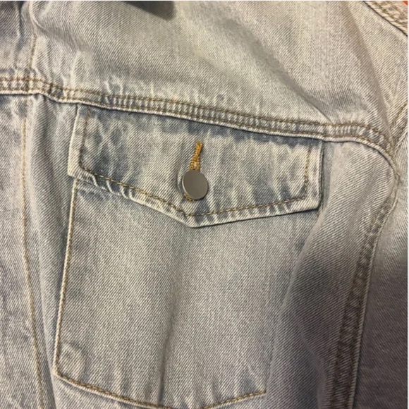 Organic cotton oversized belted denim jacket overshirt NWT - Picture 5 of 15